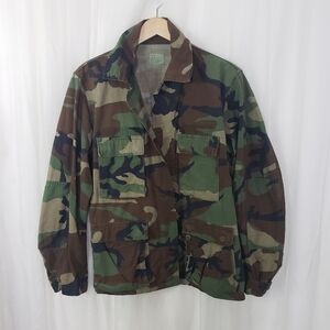Army combat field jacket green camouflage vintage authentic Edgar Industries
